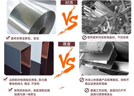 鋁蜂窩板對比圖